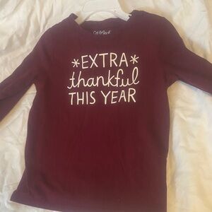 Cat & Jack Burgundy Long Sleeve Tee
